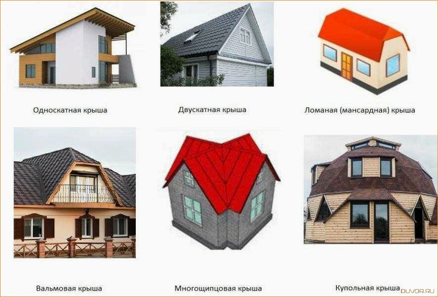 Формы крыш частных домов и их виды